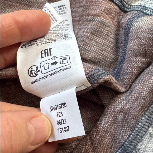 Smartwool crew neck Merino Wool base layer top Winter Sky floral women’s 1X NEW - Picture 7 of 8